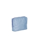 aerial view a french wash denim bag & periwinkle zipper denim busy bee pouch, image 2 of 2