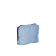 aerial view a french wash denim bag & purple zipper denim busy bee pouch, image 2 of 2