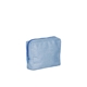 aerial view a french wash denim bag & sky blue zipper denim busy bee pouch, image 2 of 2