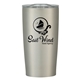 aerial view a silver with clear lid 20 oz himalayan tumbler, image 1 of 6