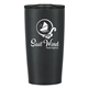 aerial view a matte black with charcoal lid 20 oz himalayan tumbler, image 1 of 6