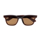 aerial view a translucent brown with brown zander recycled frame sunglasses, image 1 of 4
