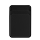 aerial view a black silicone magnetic phone wallet, image 1 of 2