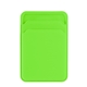 aerial view a lime green silicone magnetic phone wallet, image 1 of 2