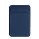 aerial view a navy silicone magnetic phone wallet, image 1 of 2