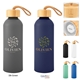 a group of 25 oz blaire recycled aluminum bottle with bamboo lid