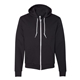 a black american apparel unisex flex fleece zip hoodie