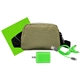 aerial view a green speck fast charger, cable cloth fanny pack set, image 1 of 2