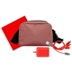 aerial view a red speck fast charger, cable cloth fanny pack set, image 1 of 2
