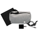 aerial view a black speck wall, cable and cloth travel set, image 1 of 2