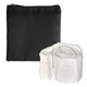 aerial view a black rpet poncho pouch, image 1 of 2