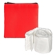 aerial view a red rpet poncho pouch, image 1 of 2