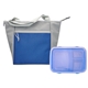 aerial view a blue speck lunch to go tote, image 1 of 2
