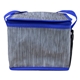 aerial view a blue recycled lunch cooler, image 1 of 2