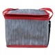 aerial view a red recycled lunch cooler, image 1 of 2