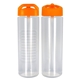 aerial view a orange pop up 24 oz full color debossed bottle, image 1 of 2