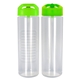 aerial view a green pop up 24 oz full color debossed bottle, image 1 of 2