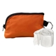 aerial view a orange rpet zip around poncho pouch, image 1 of 2