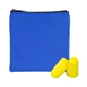 aerial view a blue colorful rpet ear protection set, image 1 of 2