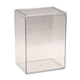 aerial view a clear 4.8l x 3.75 w x 6.6 clear plastic box, image 1 of 3