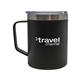 a black/silver interior 12 oz insulated stainless steel mug