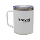 a white/silver interior 12 oz insulated stainless steel mug