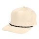 aerial view a khaki with black stroke play rope cap, image 1 of 4