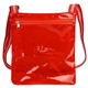 aerial view a red diamond clear tpu satchel, image 1 of 2