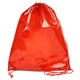 aerial view a red diamond clear tpu drawstring backpack, image 1 of 2
