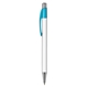 aerial view a aqua blue 279 c elite slim metallic pen, image 1 of 2