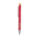 aerial view a red with bamboo asher recycled aluminum pen, image 1 of 4