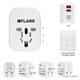 aerial view a white international travel adapter, image 1 of 2