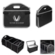 aerial view a black with gray trunk organizer with cooler bag, image 1 of 5