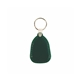a green sleek teardrop metal key tag