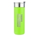 aerial view a lime green 18 oz double wall stainless steel vacuum tumbler with copper lining, image 1 of 4
