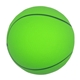 aerial view a green basketball squeezies stress reliever ball, image 1 of 2