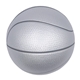 aerial view a silver basketball squeezies stress reliever ball, image 1 of 2