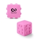 aerial view a pink push pop bubble cube fidget sensory toy, image 1 of 5