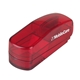 aerial view a transparent red polystyrene pill splitter, image 1 of 2