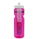 a transparent hot pink bottle & white lid & translucent frost infuser basket 28 oz infuser water bottle