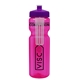 a transparent hot pink bottle & violet lid & translucent frost infuser basket 28 oz infuser water bottle