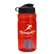 a red bottle & black lid & cyan mixing ball groove 20 oz tritan(tm) shaker bottle with flip lid and mixing ball