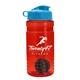 a red bottle & cyan lid & black mixing ball groove 20 oz tritan(tm) shaker bottle with flip lid and mixing ball