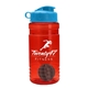a red bottle & cyan lid & gray mixing ball groove 20 oz tritan(tm) shaker bottle with flip lid and mixing ball