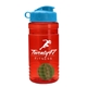 a red bottle & cyan lid & green mixing ball groove 20 oz tritan(tm) shaker bottle with flip lid and mixing ball