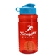 a red bottle & cyan lid & orange mixing ball groove 20 oz tritan(tm) shaker bottle with flip lid and mixing ball