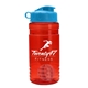 a red bottle & cyan lid & red mixing ball groove 20 oz tritan(tm) shaker bottle with flip lid and mixing ball