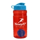 a red bottle & cyan lid & royal blue mixing ball groove 20 oz tritan(tm) shaker bottle with flip lid and mixing ball