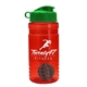 a red bottle & green lid & gray mixing ball groove 20 oz tritan(tm) shaker bottle with flip lid and mixing ball
