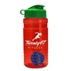 a red bottle & green lid & royal blue mixing ball groove 20 oz tritan(tm) shaker bottle with flip lid and mixing ball
